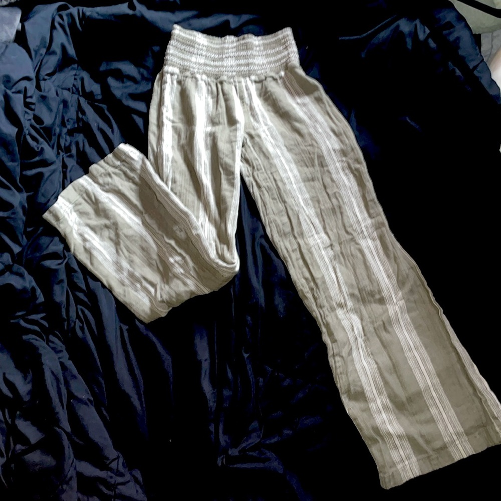 REWASH brand green pants with elastic waistband